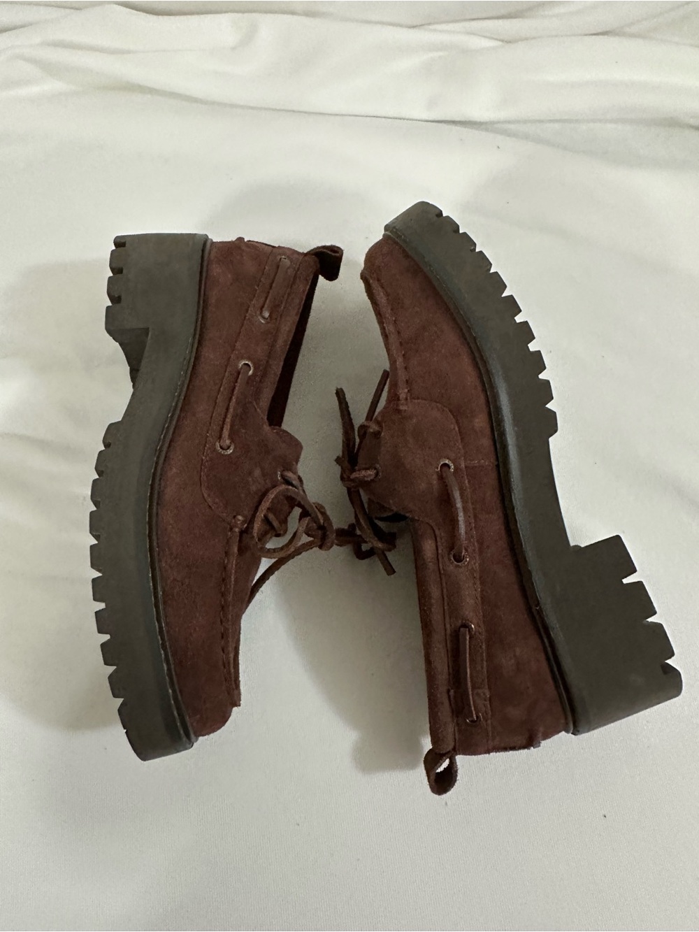 Sperry Brown Suede Lug Platform oxford size 8.5 - Picture 3 of 7